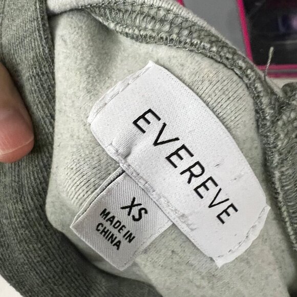 Evereve‎ Green Crochet Detail Pullover Hoodie Hooded Sweatshirt Size XS - Picture 2 of 10